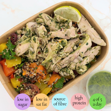 Load image into Gallery viewer, Wednesday: Chimichurri Chicken and Sweet Potato, Quinoa Bowl