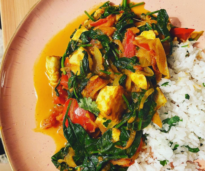 Deliciously Vegetarian, Saag Halloumi