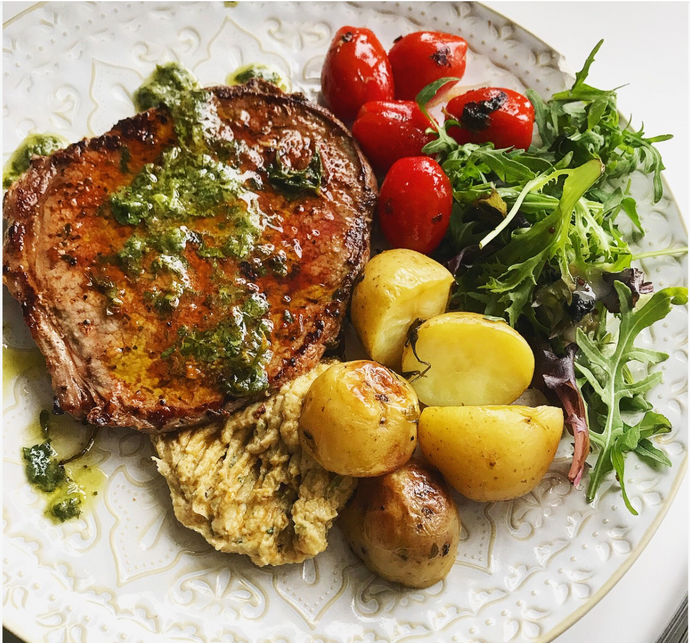 Delicious, tangy Chimichurri - perfect sauce for steak!