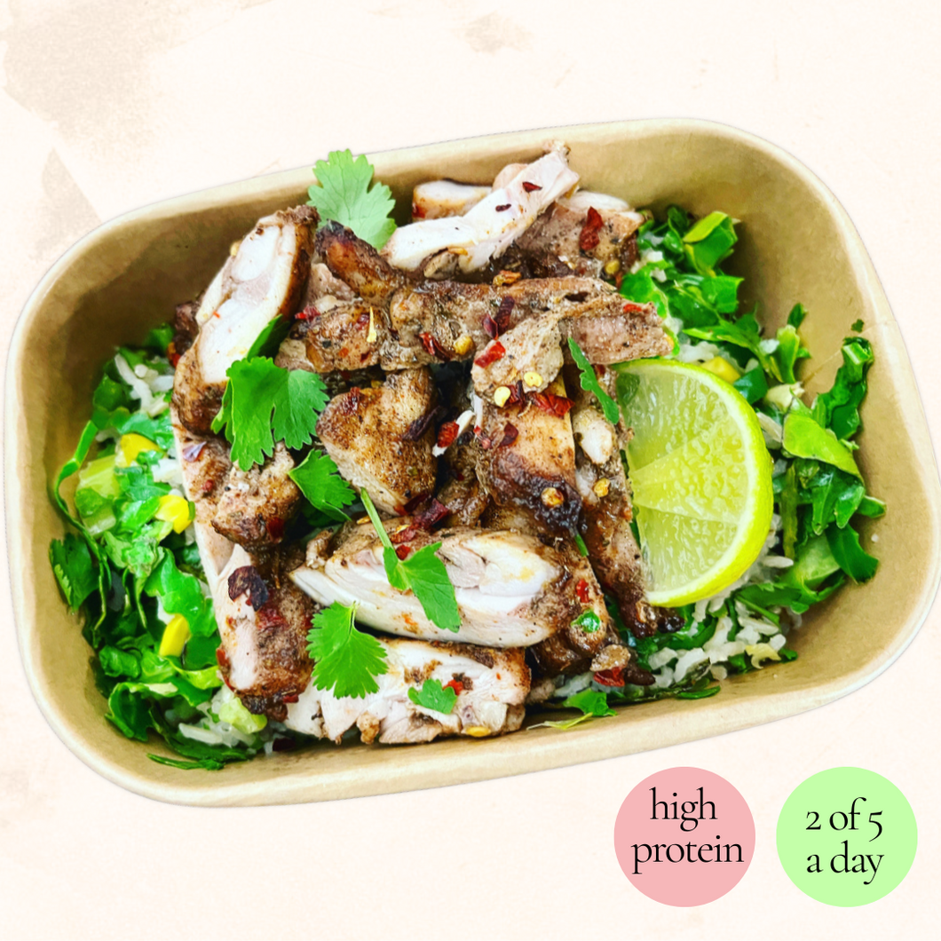 Wednesday: Chef Jen's Jerk Chicken Bowl