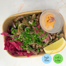 Load image into Gallery viewer, Wednesday: Chicken/Mushroom (V) Shawarma (lower carb available)
