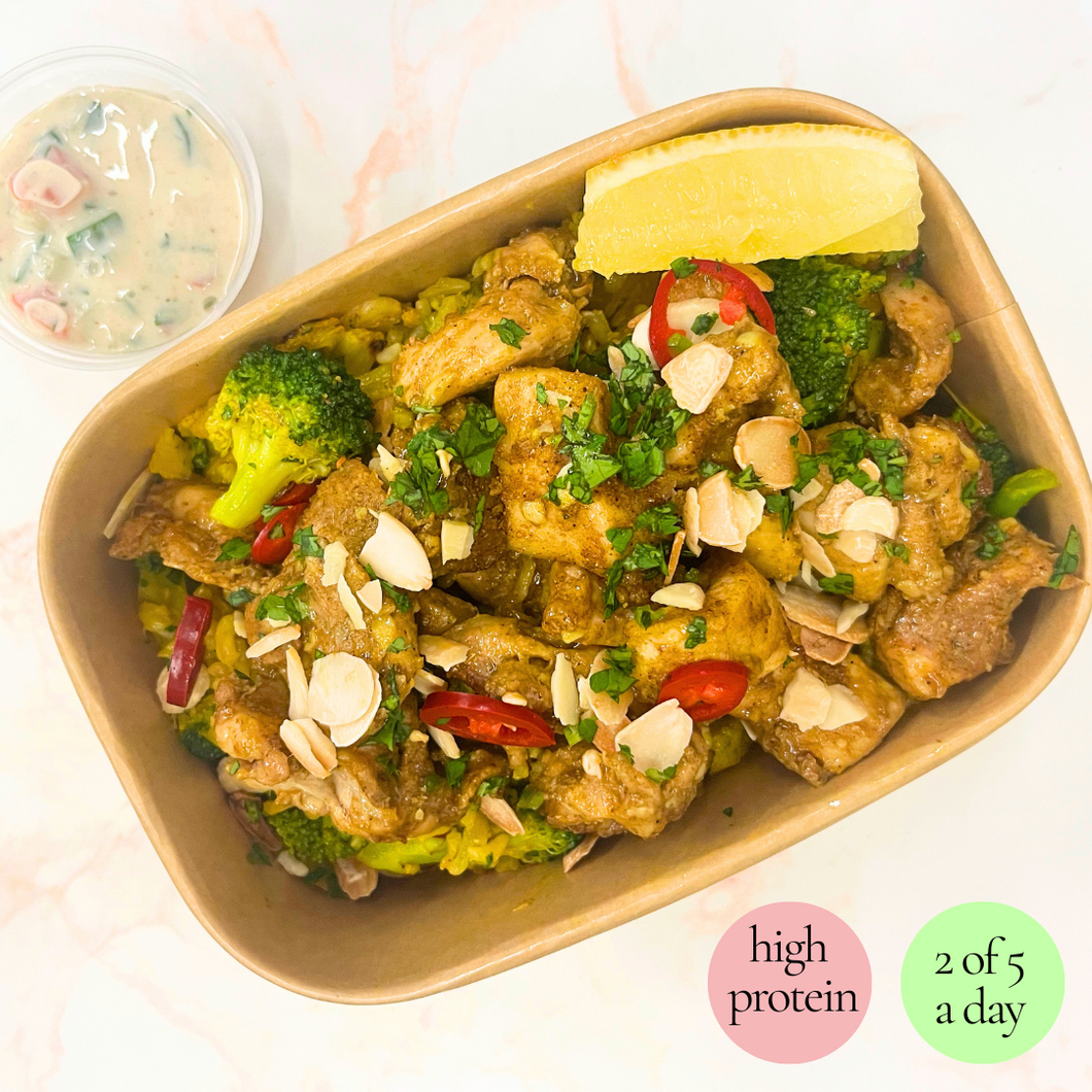 Monday: Chef Jen's Chicken Biryani with raita