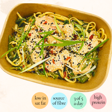 Load image into Gallery viewer, Wednesday: Spicy Peanut Chicken/Tofu (V) Noodles

